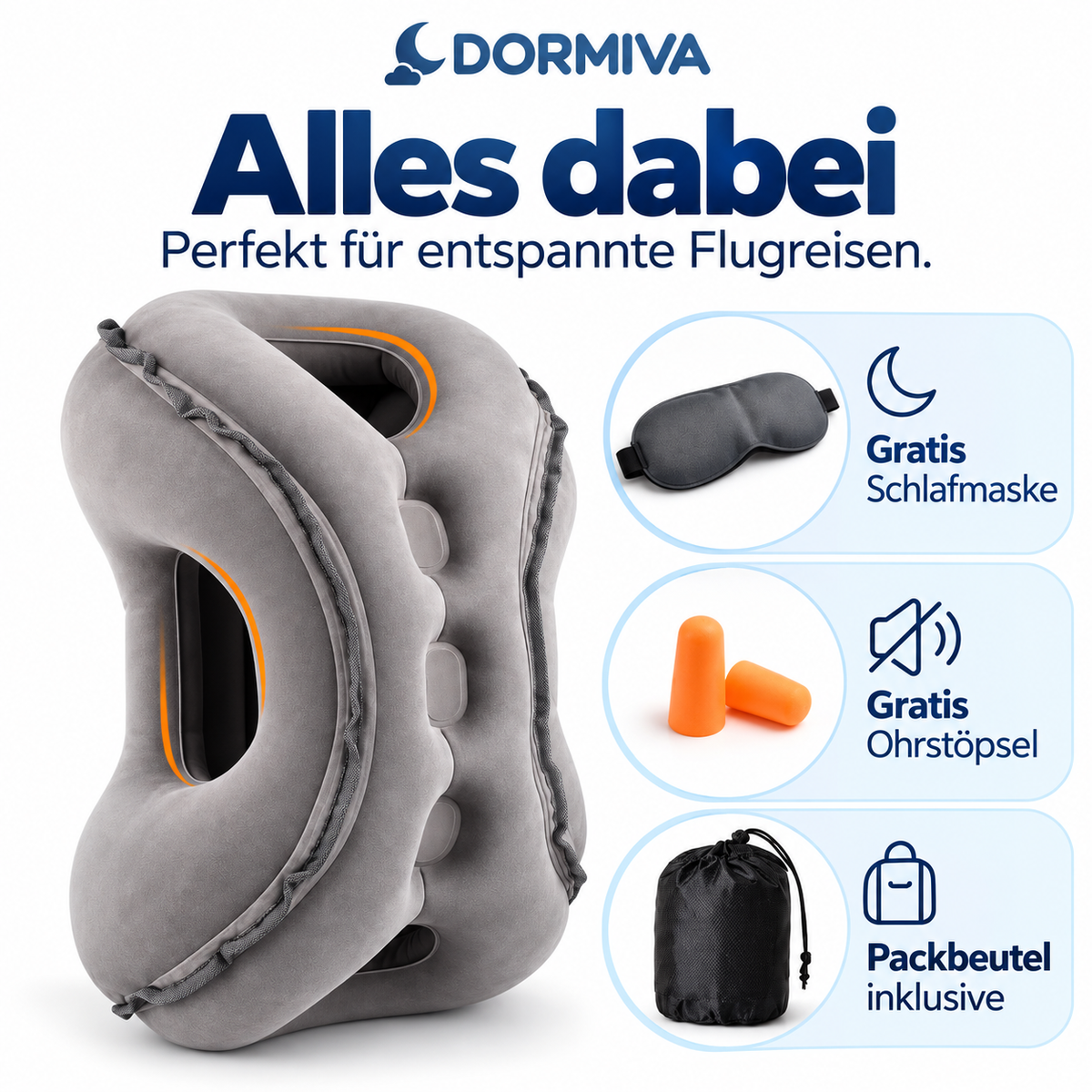Aufblasbare Reisekissen Dormiva™