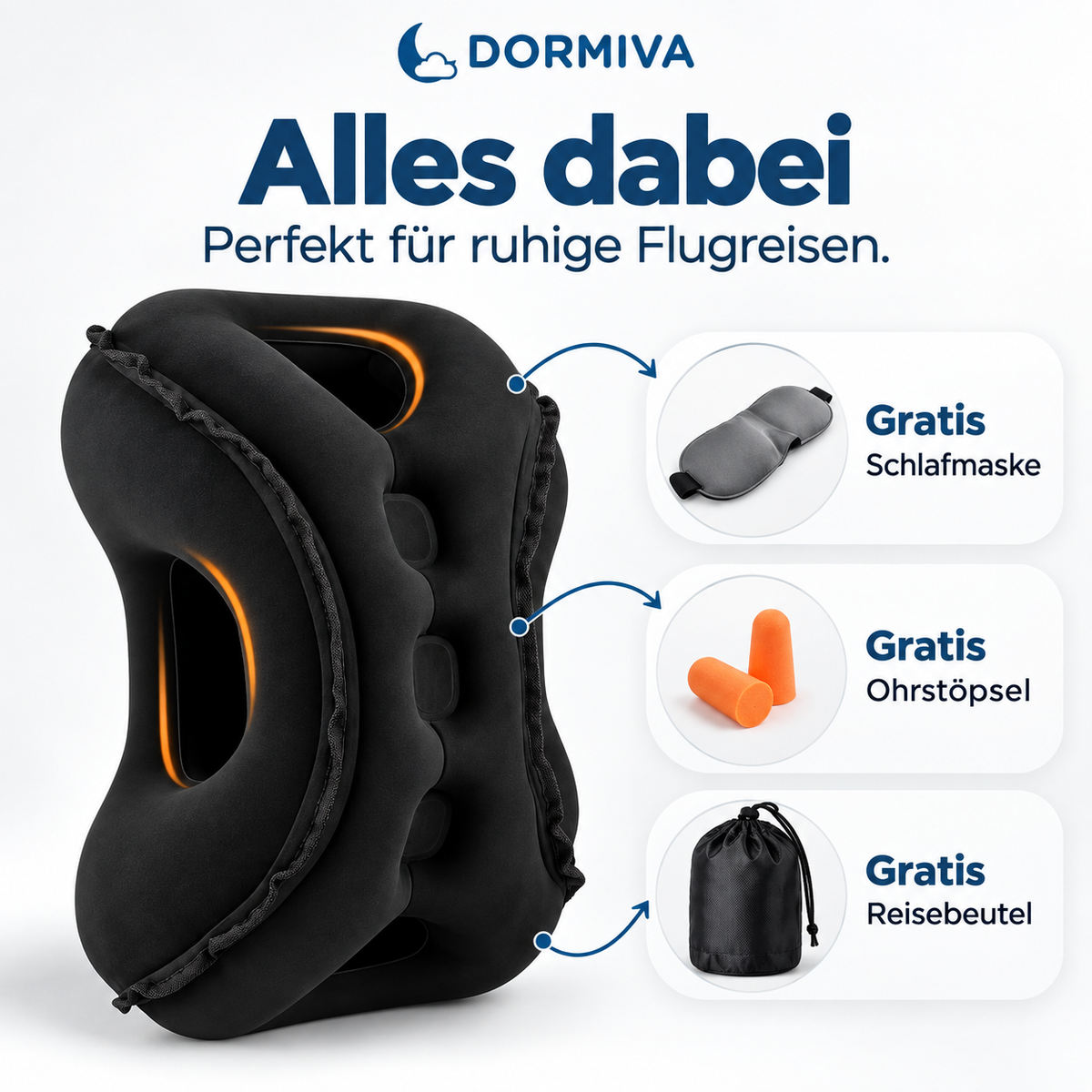 Aufblasbare Reisekissen Dormiva™